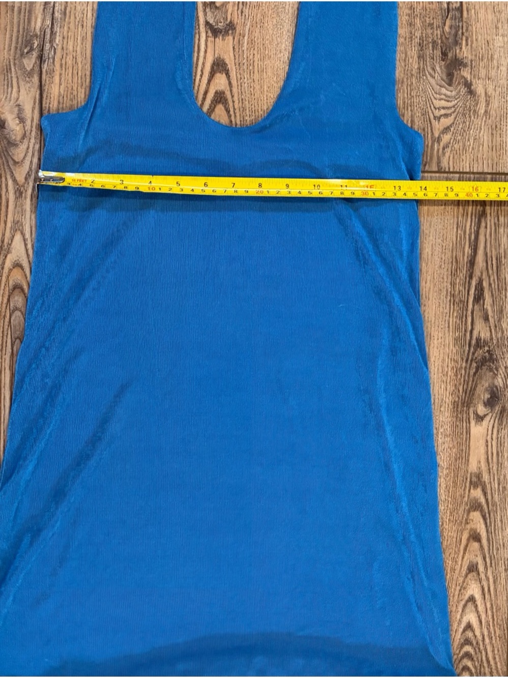 With Jean Lena Halter Mini Dress Blue Size M - Picture 5 of 6